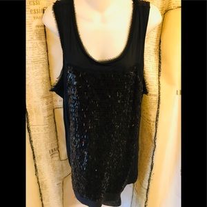EUC-SimplyVera Vera Wang Sequin Tank-XL
